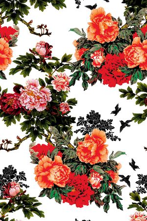 中国风印花华亿平台图片