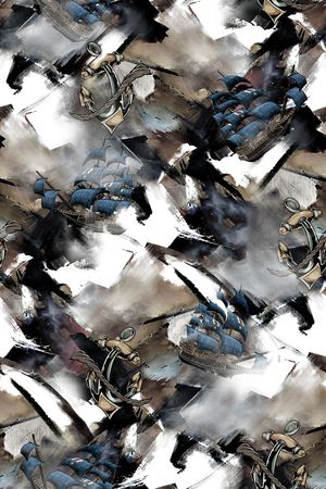 航海风印花华亿平台图片