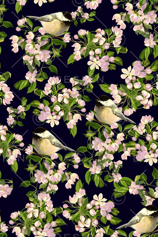 花鸟印花华亿平台图片