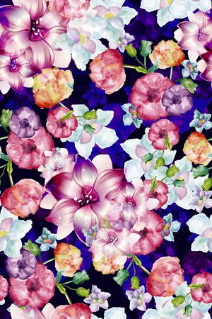 花卉印花华亿平台图片