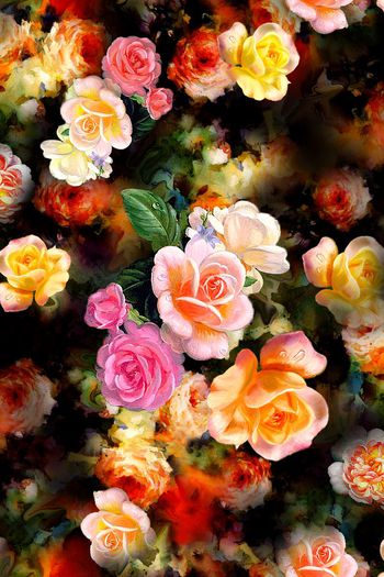 花卉印花华亿平台图片