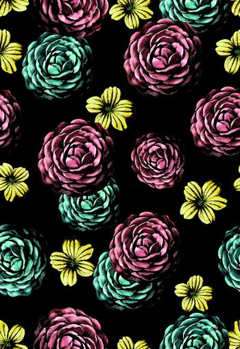 花卉印花华亿平台图片