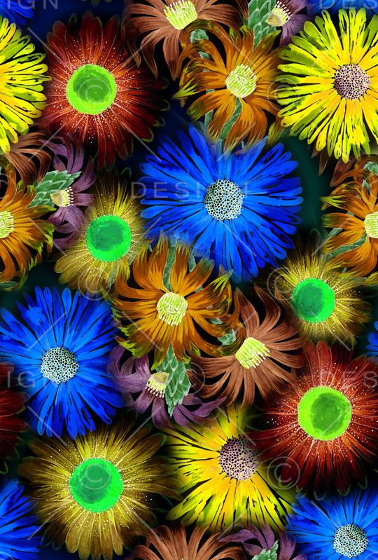 花卉印花华亿平台图片