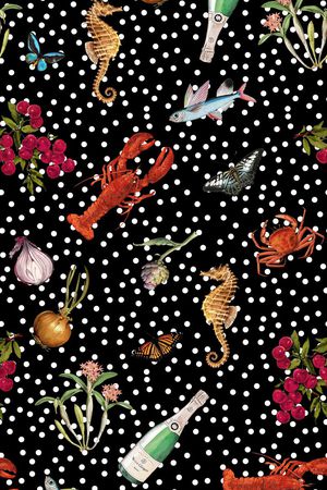 DG风格波点海洋花卉印花华亿平台图片