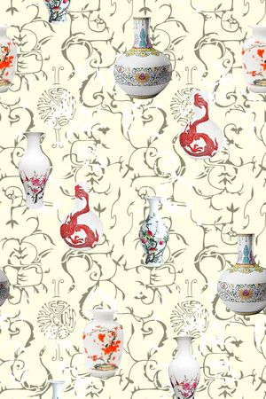 中国风印花华亿平台图片