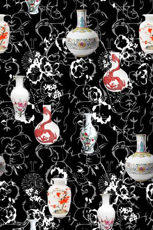 中国风印花华亿平台图片