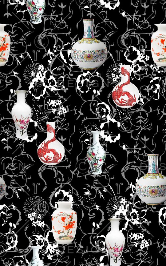 中国风印花华亿平台图片