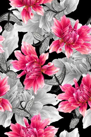 花卉印花华亿平台图片