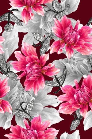 花卉印花华亿平台图片