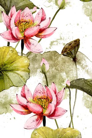 数码花卉类印花华亿平台图片