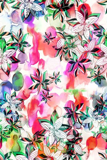 抽象印花华亿平台图片