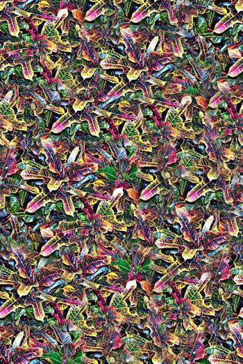 抽象手绘水彩画植物树叶数码印花印花华亿平台图片