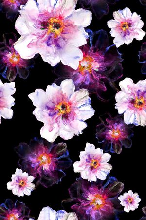 手绘水彩印花华亿平台图片