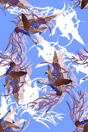 中国风印花华亿平台图片