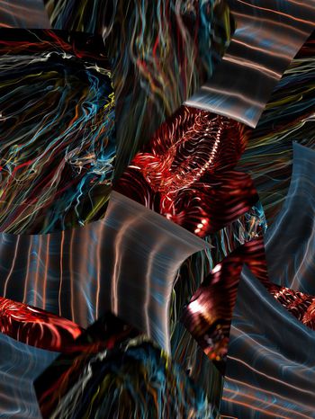 抽象扭曲印花华亿平台图片