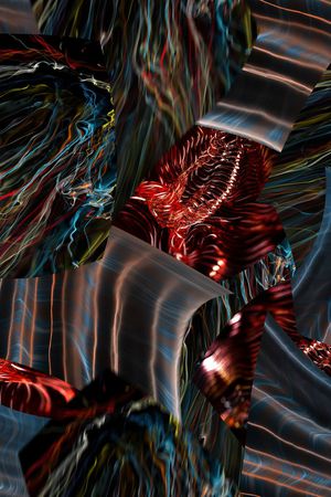 抽象扭曲印花华亿平台图片