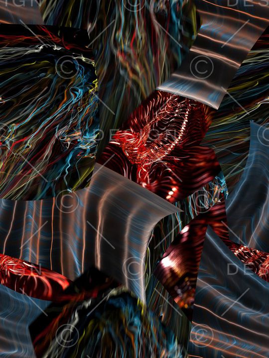 抽象扭曲印花华亿平台图片