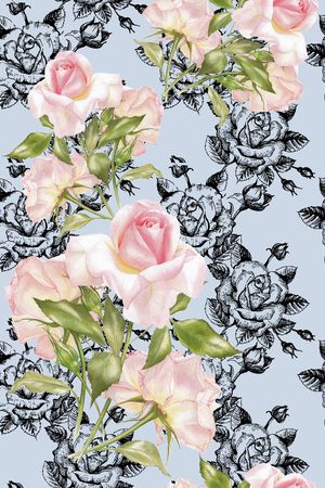 时尚花卉印花华亿平台图片