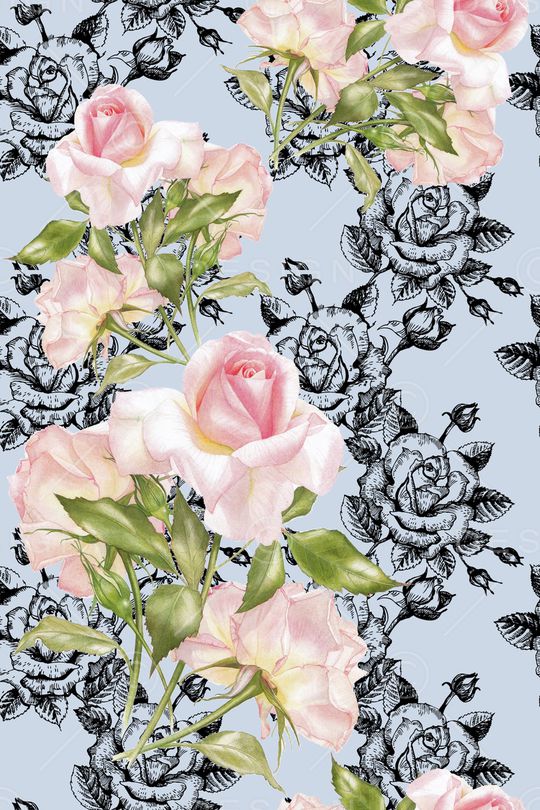 时尚花卉印花华亿平台图片