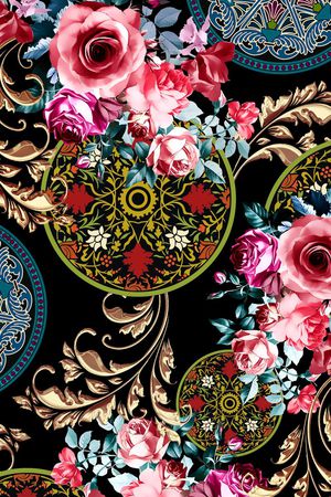 玫瑰印花华亿平台图片