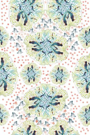 喜鹊印花华亿平台图片