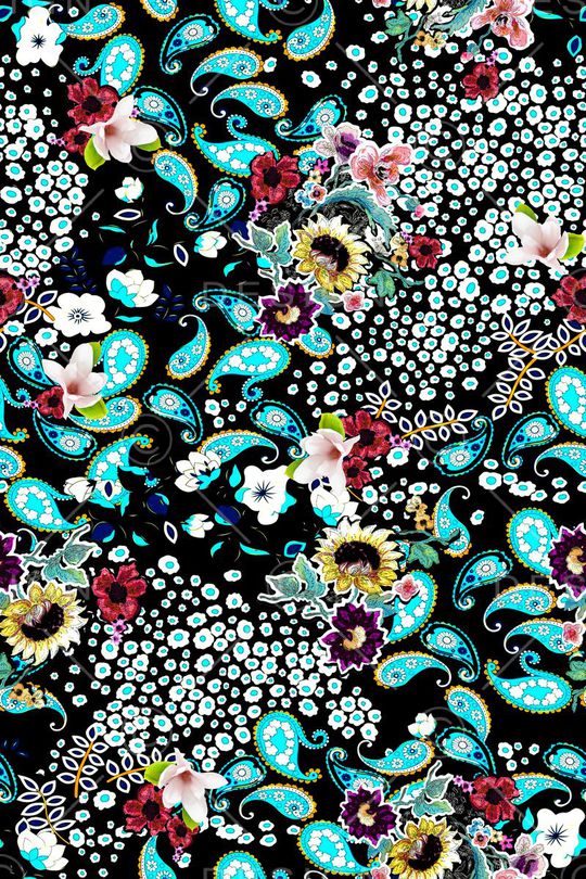 花卉印花华亿平台图片