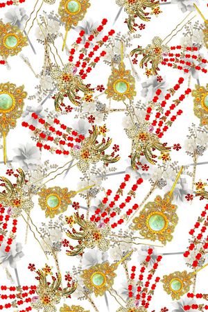 玉簪子印花华亿平台图片