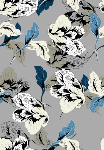 青舞-花卉印花华亿平台图片