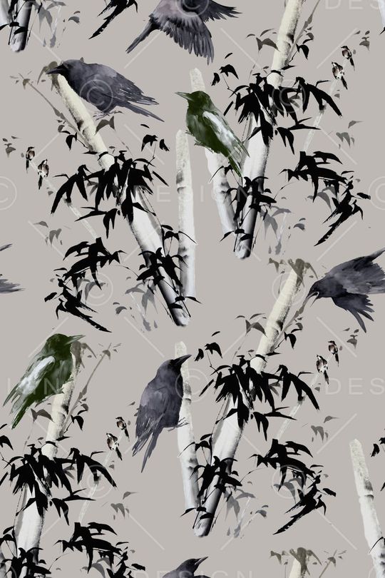 水墨印花华亿平台图片