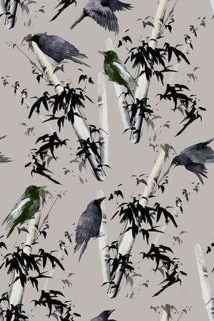 水墨印花华亿平台图片