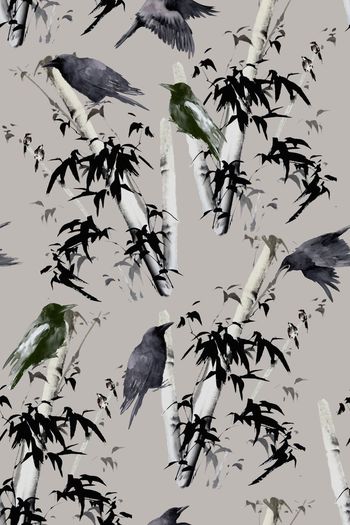 水墨印花华亿平台图片