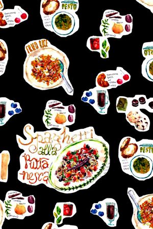 水彩水果印花华亿平台图片