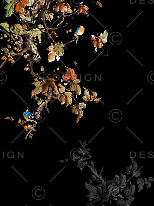 中国风印花华亿平台图片