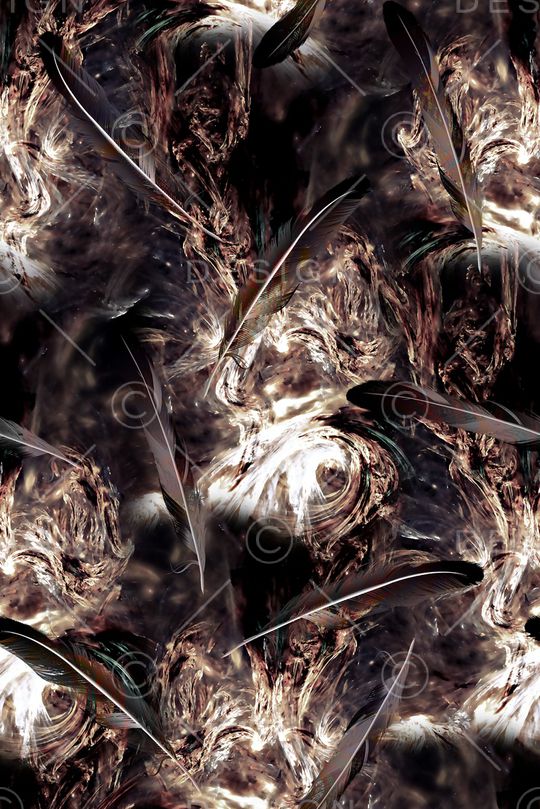 羽毛印花华亿平台图片