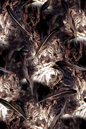 羽毛印花华亿平台图片