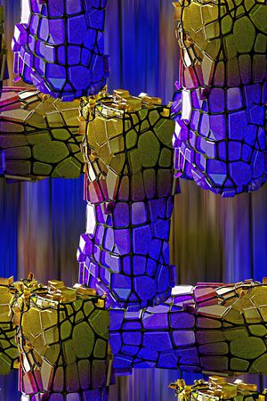 抽象彩绘几何纹理印花印花华亿平台图片