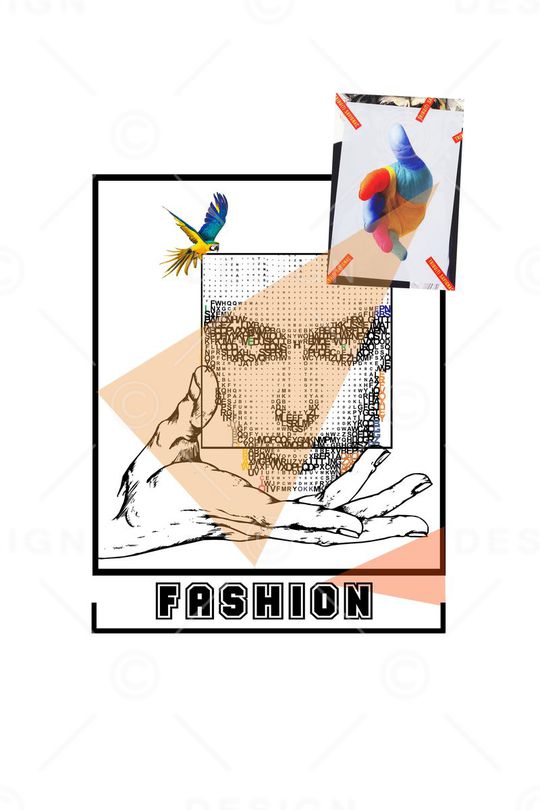 不规则几何印花华亿平台图片