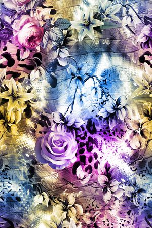 玫瑰印花华亿平台图片