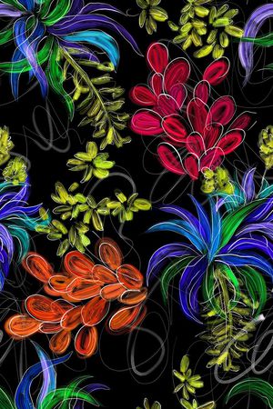 抽象线条印花华亿平台图片