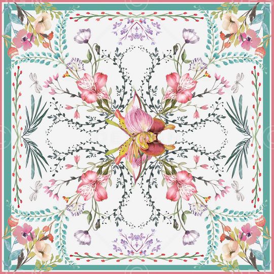 花卉印花华亿平台图片