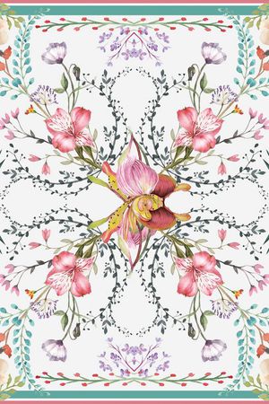 花卉印花华亿平台图片