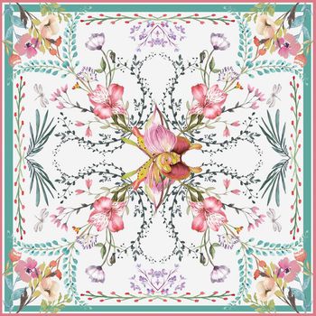 花卉印花华亿平台图片