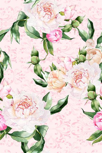 728373-水彩花卉 欧式花纹2