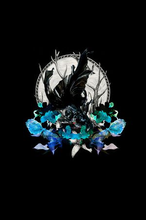 抽象手绘鱼水彩画花卉数码印花印花华亿平台图片