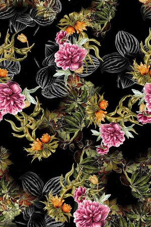 花卉印花华亿平台图片