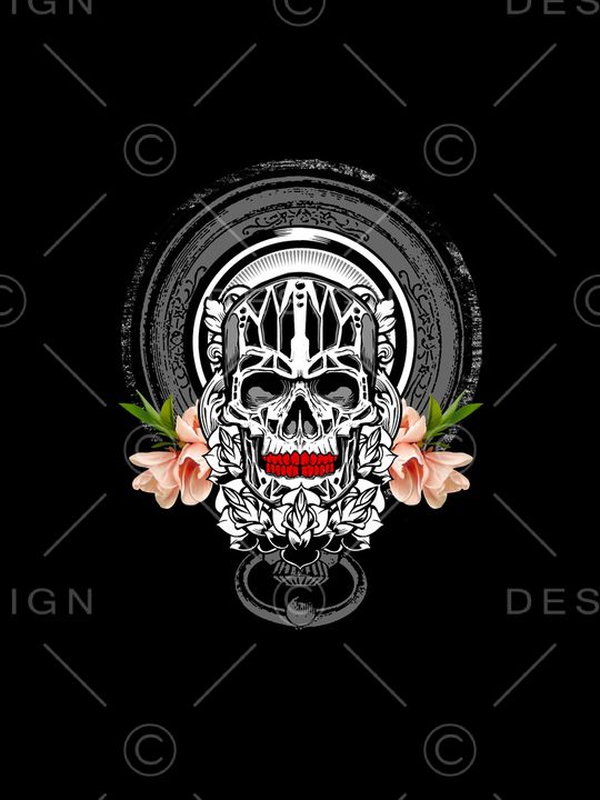 骷髅头印花华亿平台图片