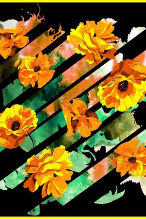 花卉印花华亿平台图片