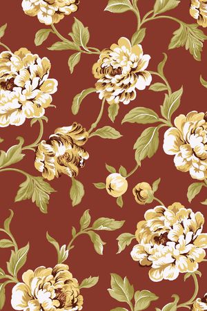 欧美大花印花华亿平台图片