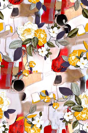 花卉印花华亿平台图片