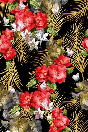 花卉印花华亿平台图片